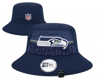NFL Seattle Seahawks New Era Navy 2023 NFL Training Camp Stretch Bucket Hat 3007