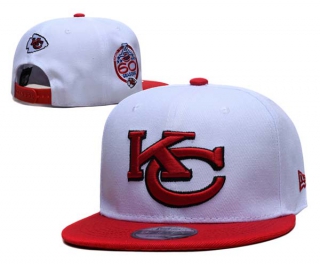 NFL Kansas City Chiefs New Era White Red 60th Season 9FIFTY Snapback Hat 6051