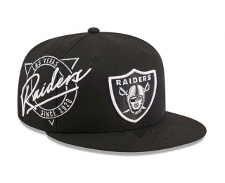 NFL Las Vegas Raiders New Era Black Neon 9FIFTY Snapback Hat 2097