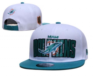 NFL Miami Dolphins New Era White Aqua 2023 NFL Draft 9FIFTY Snapback Hat 6043
