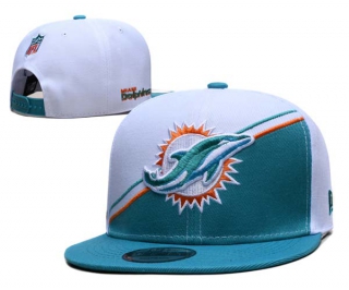 NFL Miami Dolphins New Era White Aqua 2023 Sideline 9FIFTY Snapback Hat 6044