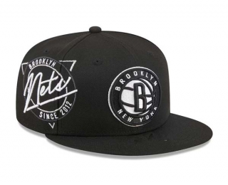 NBA Brooklyn Nets New Era Black Neon 9FIFTY Snapback Hat 2017