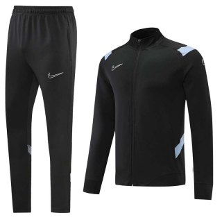 Men's Nike Athletic Full Zip Jacket Sweatsuits Black Light Blue