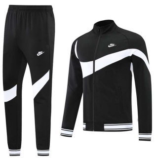 Men's Nike Athletic Full Zip Jacket Sweatsuits Black White