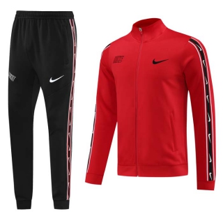 Men's Nike Athletic Full Zip Jacket Sweatsuits Red Black (2)