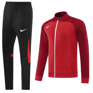 Men's Nike Athletic Full Zip Jacket Sweatsuits Red Black