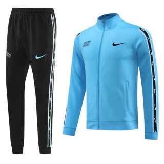 Men's Nike Athletic Full Zip Jacket Sweatsuits Sky Blue Black