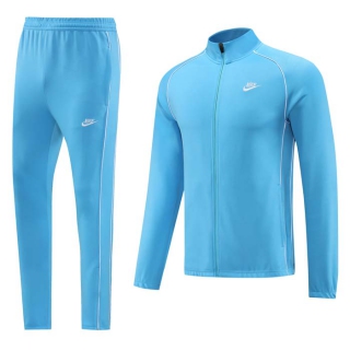 Men's Nike Athletic Full Zip Jacket Sweatsuits Sky Blue