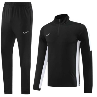 Men's Nike Athletic Half Zip Jacket Sweatsuits Black (3)