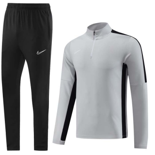 Men's Nike Athletic Half Zip Jacket Sweatsuits Gray Black