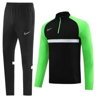 Men's Nike Athletic Half Zip Jacket Sweatsuits Green Black (1)