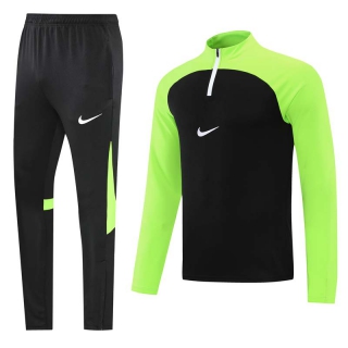 Men's Nike Athletic Half Zip Jacket Sweatsuits Green Black (4)
