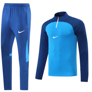 Men's Nike Athletic Half Zip Jacket Sweatsuits Light Blue Royal (2)