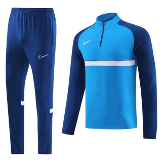 Men's Nike Athletic Half Zip Jacket Sweatsuits Light Blue Royal