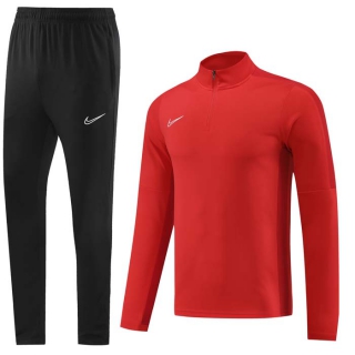 Men's Nike Athletic Half Zip Jacket Sweatsuits Red Black (2)