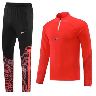 Men's Nike Athletic Half Zip Jacket Sweatsuits Red Black (3)