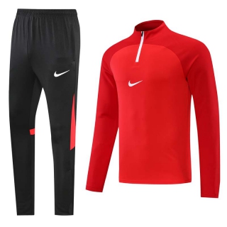 Men's Nike Athletic Half Zip Jacket Sweatsuits Red Black (5)