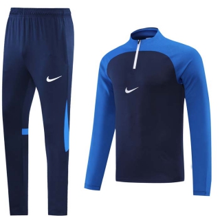 Men's Nike Athletic Half Zip Jacket Sweatsuits Royal Navy (2)