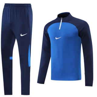 Men's Nike Athletic Half Zip Jacket Sweatsuits Royal Navy (3)