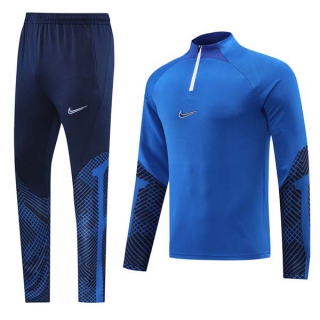 Men's Nike Athletic Half Zip Jacket Sweatsuits Royal Navy (6)