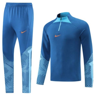 Men's Nike Athletic Half Zip Jacket Sweatsuits Royal
