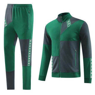 Men's Adidas Athletic Full Zip Jacket Sweatsuits Green Charcoal