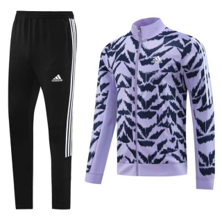 Men's Adidas Athletic Full Zip Jacket Sweatsuits Purple Black