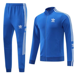 Men's Adidas Athletic Full Zip Jacket Sweatsuits Royal Blue (1)