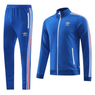 Men's Adidas Athletic Full Zip Jacket Sweatsuits Royal Blue (3)