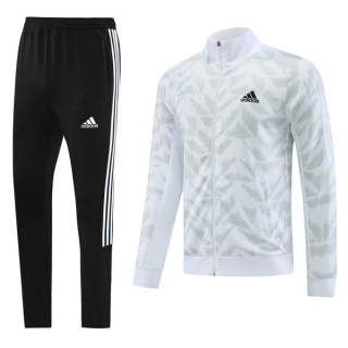 Men's Adidas Athletic Full Zip Jacket Sweatsuits White Black
