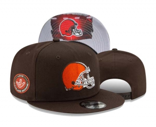 NFL Cleveland Browns New Era Brown The NFL ASL Collection by Love Sign Side Patch 9FIFTY Snapback Hat 3019