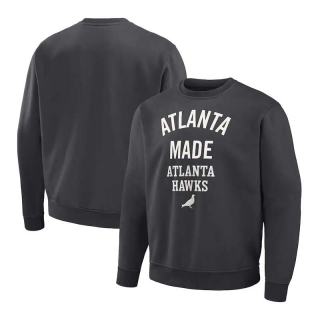 Men's Staple x NBA Atlanta Hawks Anthracite Plush Pullover Sweatshirt