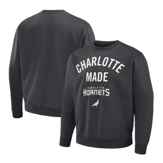 Men's Staple x NBA Charlotte Hornets Anthracite Plush Pullover Sweatshirt