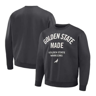 Men's Staple x NBA Golden State Warriors Anthracite Plush Pullover Sweatshirt
