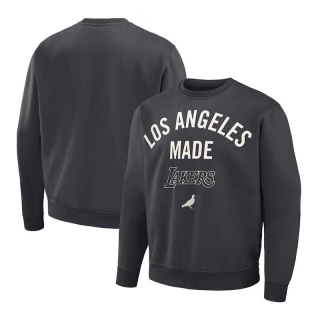 Men's Staple x NBA Los Angeles Lakers Anthracite Plush Pullover Sweatshirt