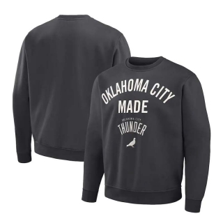 Men's Staple x NBA Oklahoma City Thunder Anthracite Plush Pullover Sweatshirt