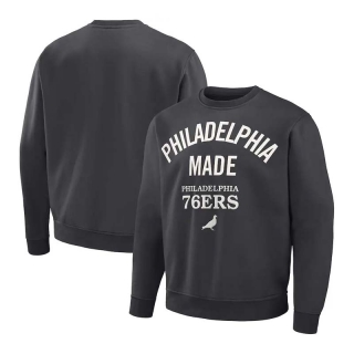 Men's Staple x NBA Philadelphia 76ers Anthracite Plush Pullover Sweatshirt