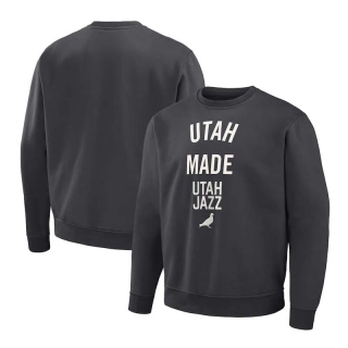 Men's Staple x NBA Utah Jazz Anthracite Plush Pullover Sweatshirt