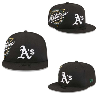 MLB Oakland Athletics New Era Black Neon 9FIFTY Snapback Hat 2034