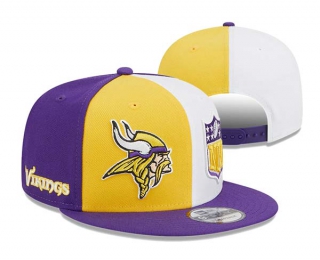 NFL Minnesota Vikings New Era Gold Purple 2023 Sideline 9FIFTY Snapback Hat 3007