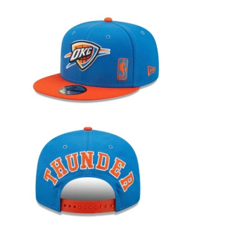 NBA Oklahoma City Thunder New Era Blue Orange 9FIFTY Snapback Hat 2006