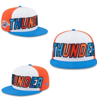 NBA Oklahoma City Thunder New Era White Blue Back Half 9FIFTY Snapback Hat 2007