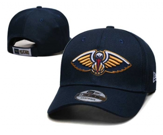 Wholesale NBA New Orleans Pelicans New Era Navy Curved Brim Embroidered 9FIFTY Snapback Hats 2012