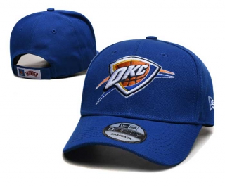Wholesale NBA Oklahoma City Thunder New Era Royal Curved Brim Embroidered 9FIFTY Snapback Hats 2008