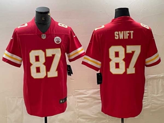 Men's Kansas City Chiefs #87 Taylor Swift Red F.U.S.E. Vapor Untouchable Limited Stitched Jersey