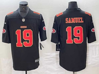 Men's San Francisco 49ers #19 Deebo Samuel Black Red Vapor Untouchable Stitched Limited Jersey