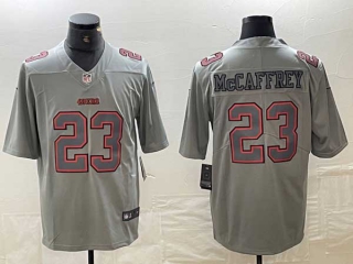 Men's San Francisco 49ers #23 Christian McCaffrey Gray Atmosphere Fashion Stitched Game Jerseys