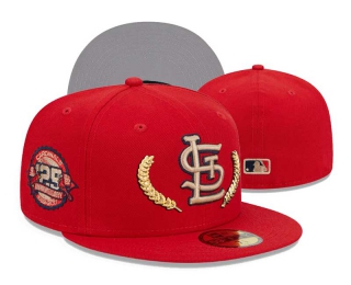 MLB St. Louis Cardinals New Era Red Gold Leaf 125th Anniversary 59FIFTY Fitted Hat 3002