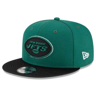 NFL New York Jets New Era Hunter Green Black 2021 NFL Sideline Road 9FIFTY Snapback Adjustable Hat 2015