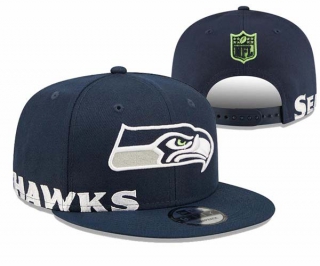 NFL Seattle Seahawks New Era Navy Side Split 9FIFTY Snapback Adjustable Hat 2026